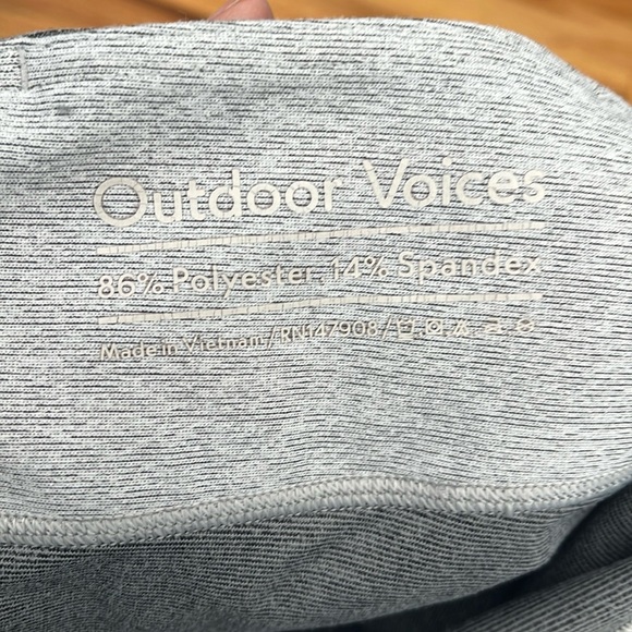 OUTDOOR VOICES gray springs 7/8 leggings size medium - Picture 2 of 3